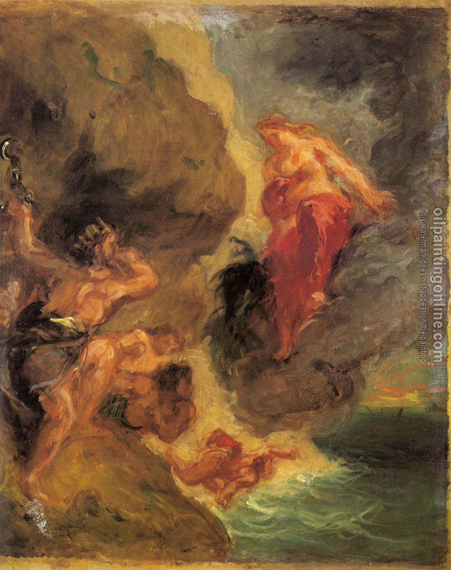Delacroix, Eugene - Winter -- Juno and Aeolus